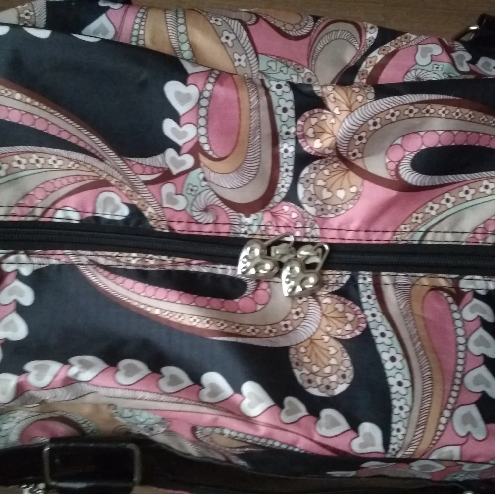 🩷🩶🖤💛 .Kathy Van Zeeland Rolling Bag - Picture 7 of 8